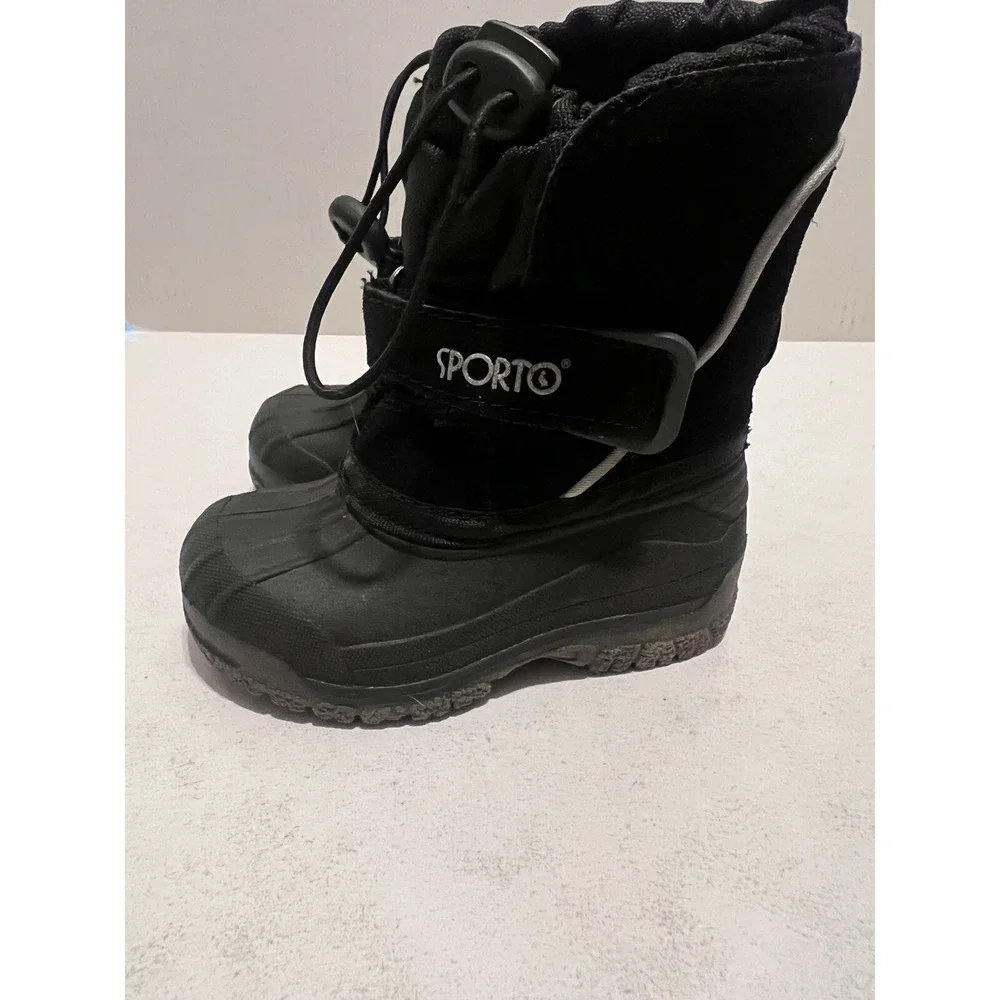SPORTO Toddler Baby Kids Size 5 Shoes Boots Snow Rain Tall with Cinch